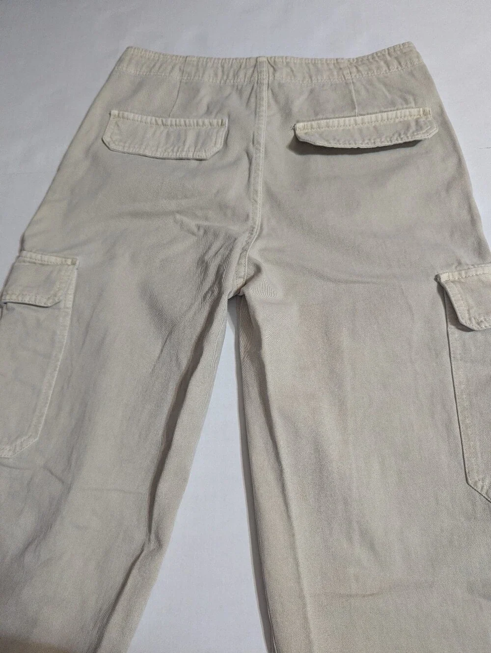 Zara Women’s Beige Cargo Pants Wide Leg Utility Trousers Size 4 EUR 36 - Picture 5 of 13